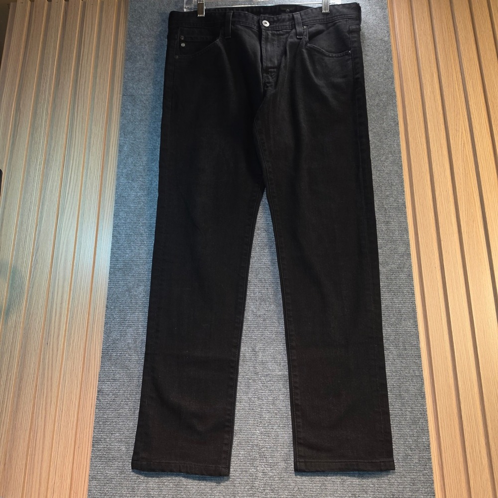 AG Adriano Goldschmied The Tellis Jeans Mens 33x34 Black Good Modern Slim Denim